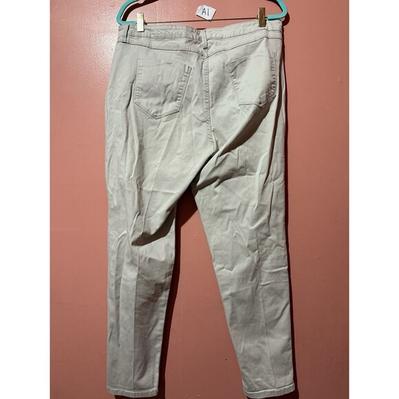Bandolino Womens Jeans Plus 16 Beige Lisbeth Bottoms Pants Basic Solid - Picture 2 of 7